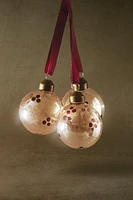 SET OF POLKA DOT BALLS CHRISTMAS TREE DECORATIONS (SET OF 3)