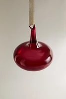 ROUND GLASS DROP CHRISTMAS TREE DECORATION