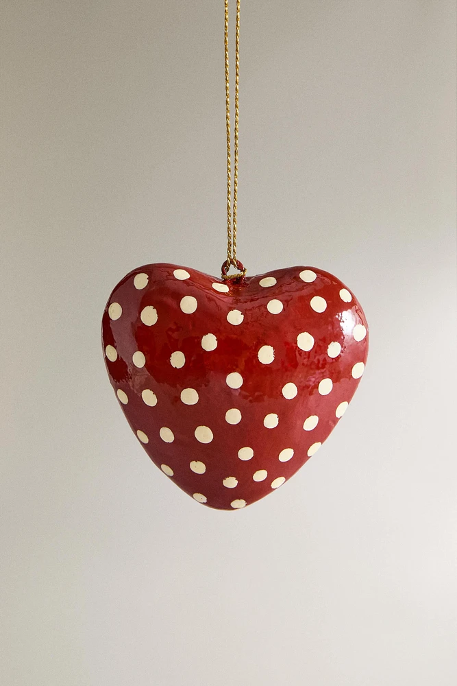 METAL HEART CHRISTMAS TREE DECORATION