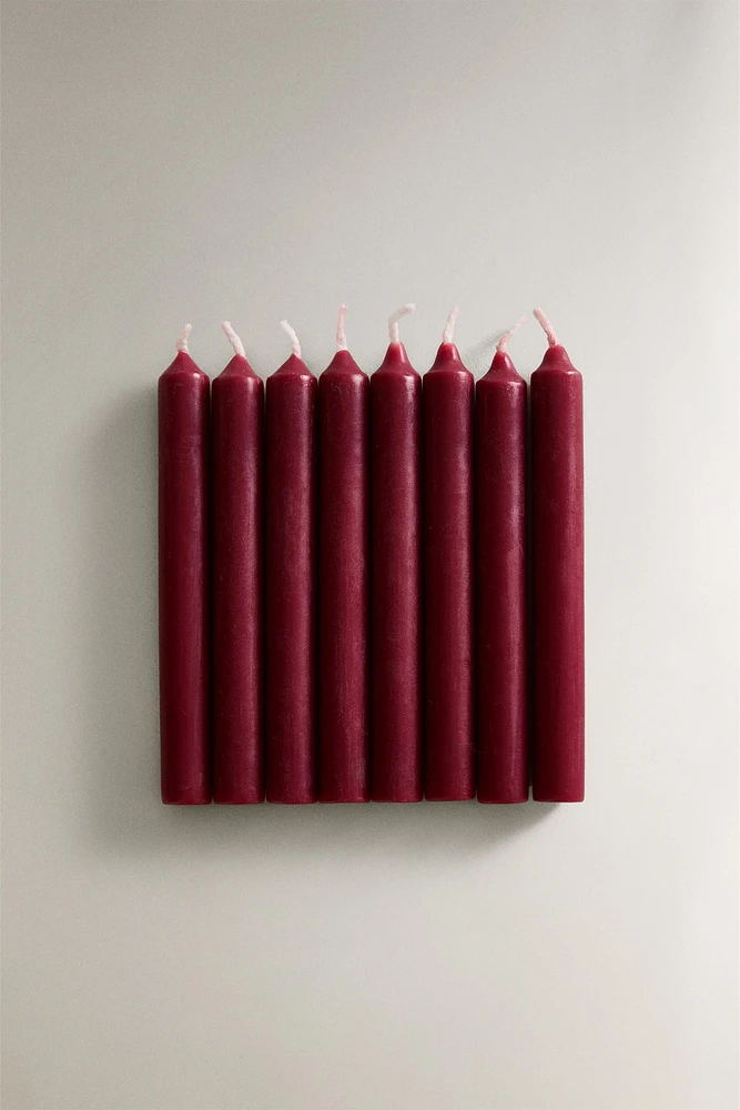 SET OF LONG CHRISTMAS CANDLES (SET OF 8)