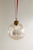 BOROSILCATE GLASS ENGRAVED CHRISTMAS BALL TREE DECORATION