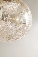 BOROSILCATE GLASS ENGRAVED CHRISTMAS BALL TREE DECORATION