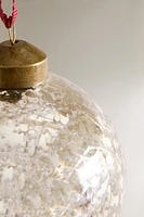 BOROSILCATE GLASS ENGRAVED CHRISTMAS BALL TREE DECORATION