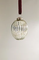 GLASS BALL CHRISTMAS TREE DECORATION WITH STRIPES