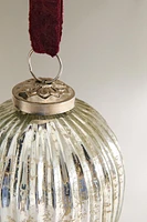 GLASS BALL CHRISTMAS TREE DECORATION WITH STRIPES