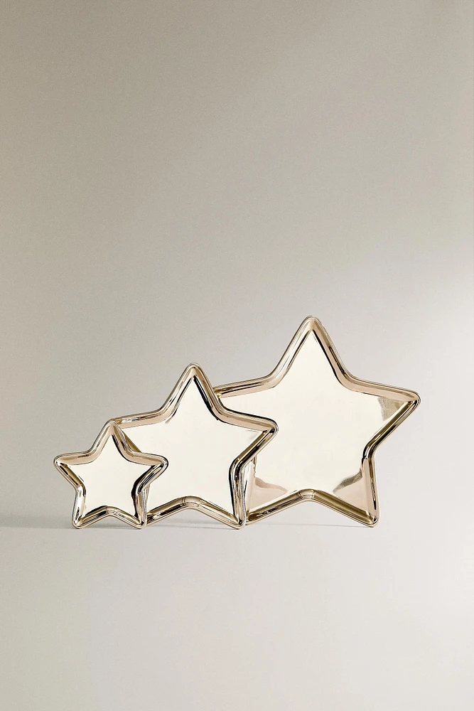 METAL CHRISTMAS STAR TRAY