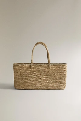 RECTANGULAR BEACH BASKET WITH HANDLES