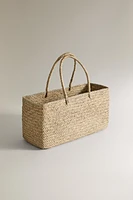 RECTANGULAR BEACH BASKET WITH HANDLES