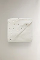 STARS HOODED BABY TOWEL