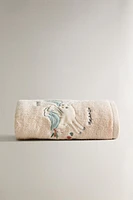 CHILDREN’S VELOUR UNICORN BATH TOWEL