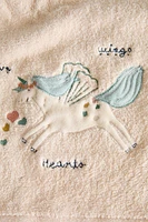 CHILDREN’S VELOUR UNICORN BATH TOWEL