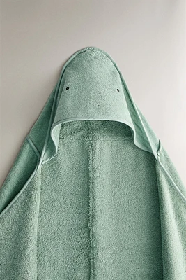 CHILDREN’S VELOUR DINOSAUR BATH CAPE