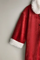 CHILDREN'S SANTA CLAUS CHRISTMAS FOOTED ROMPER