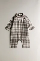 CHILDREN’S CHECK FLANNEL CHRISTMAS ROMPER