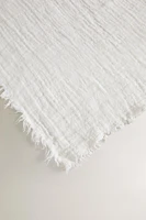 FRINGED LINEN BLANKET