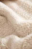 CHECK FAUX FUR BLANKET