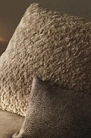 FAUX SHEARLING THROW PILLOW COVER