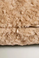 FAUX SHEARLING THROW PILLOW COVER