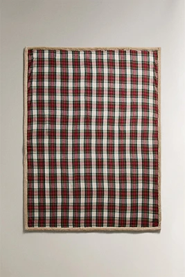 CHRISTMAS CHECK FLEECE BLANKET