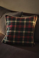 CHRISTMAS TARTAN CHECK FLANNEL THROW PILLOW COVER