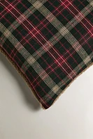 CHRISTMAS TARTAN CHECK FLANNEL THROW PILLOW COVER