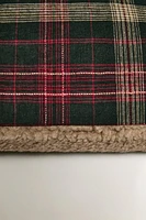 CHRISTMAS TARTAN CHECK FLANNEL THROW PILLOW COVER