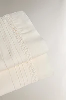 EMBROIDERED LINEN FLAT SHEET