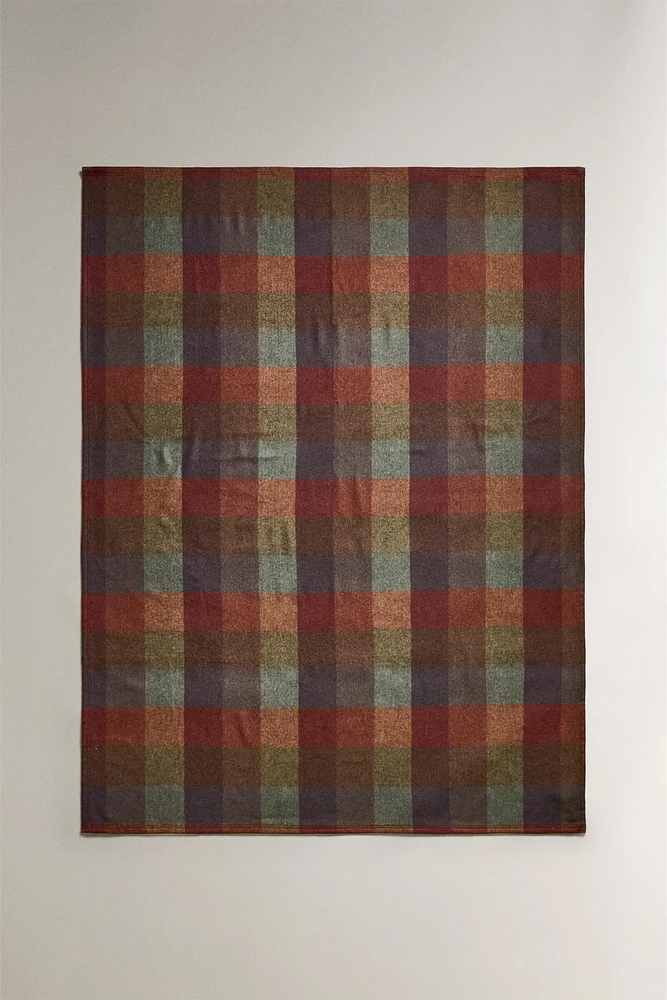 PLAID WOOL BLANKET