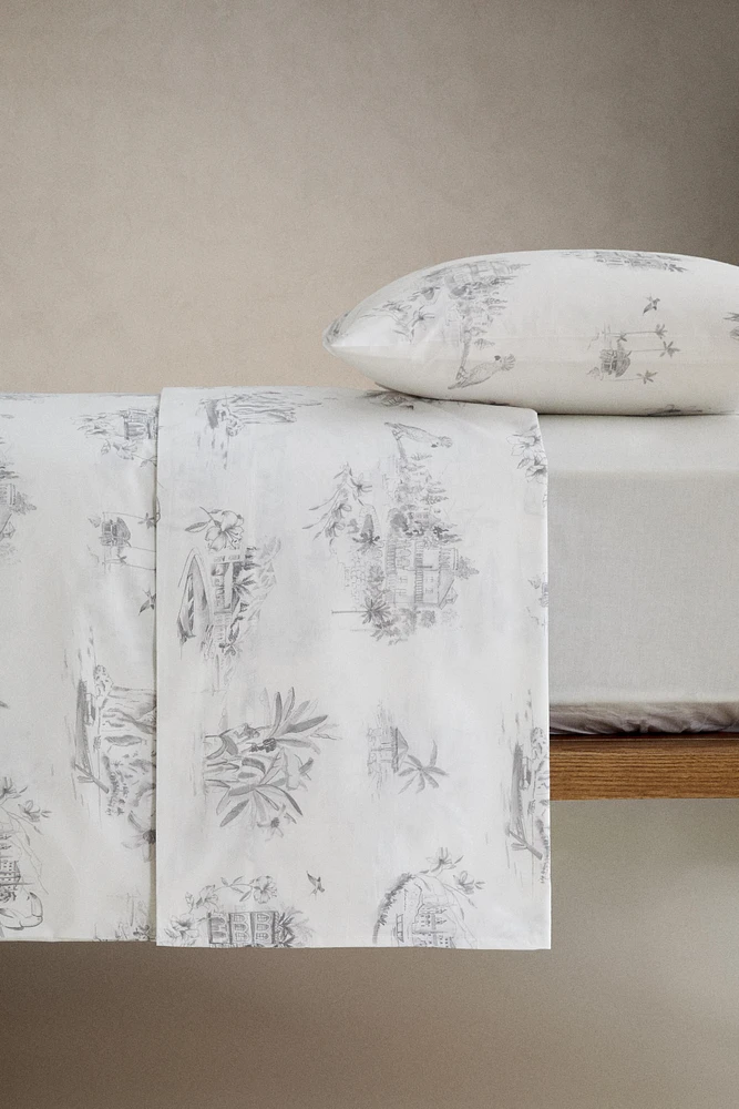 TOILE DE JOUY BEACH FLAT SHEET