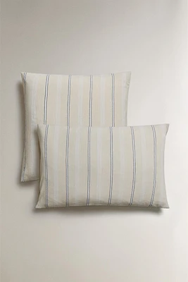 STRIPED COTTON PILLOWCASE