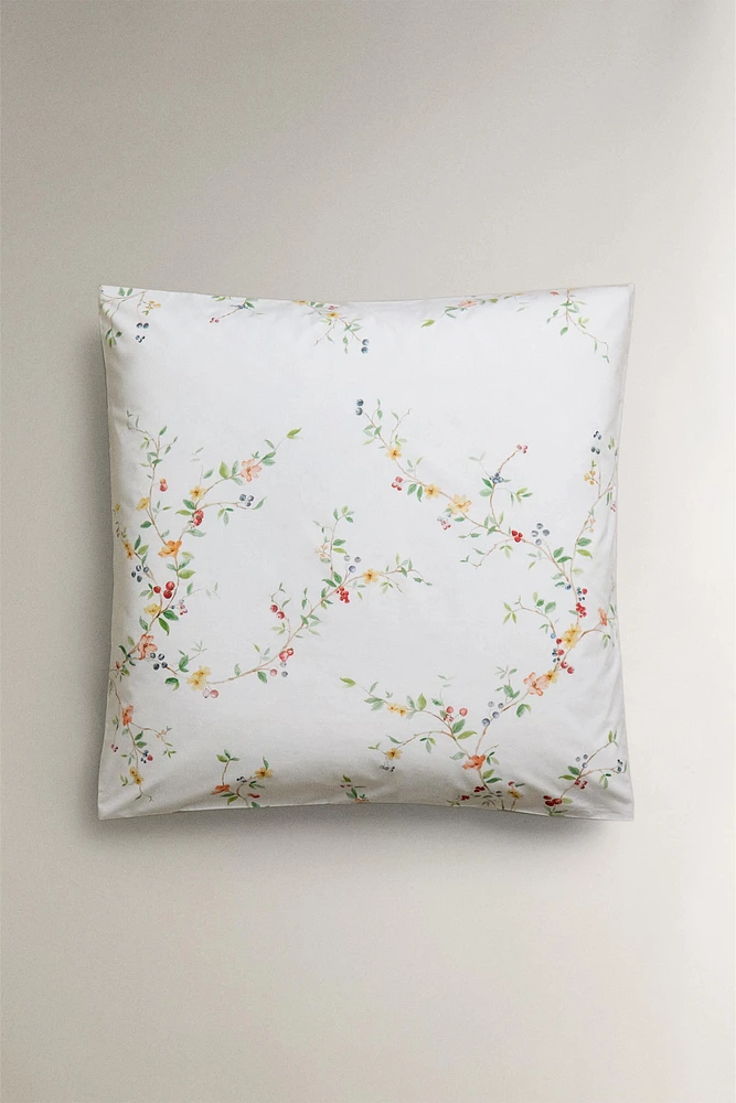 (200 THREAD COUNT) FLORAL PRINT PERCALE PILLOWCASE