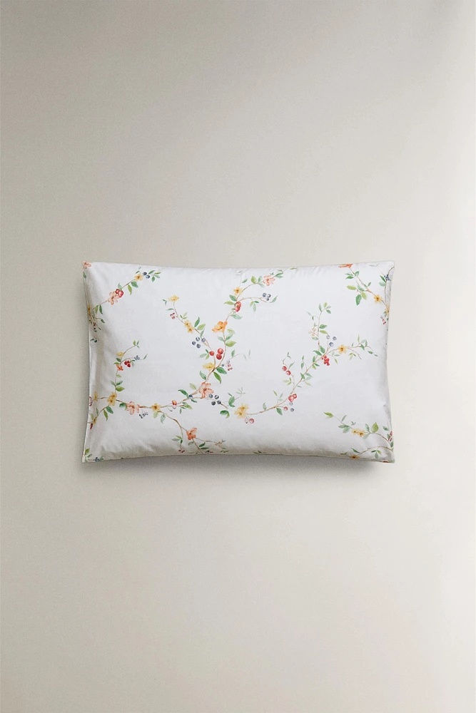 (200 THREAD COUNT) FLORAL PRINT PERCALE PILLOWCASE