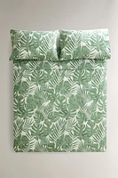 TROPICAL LEAVES PRINT DUVET COVER