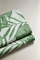 TROPICAL LEAVES PRINT FLAT SHEET