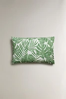 TROPICAL LEAVES PRINT PILLOWCASE