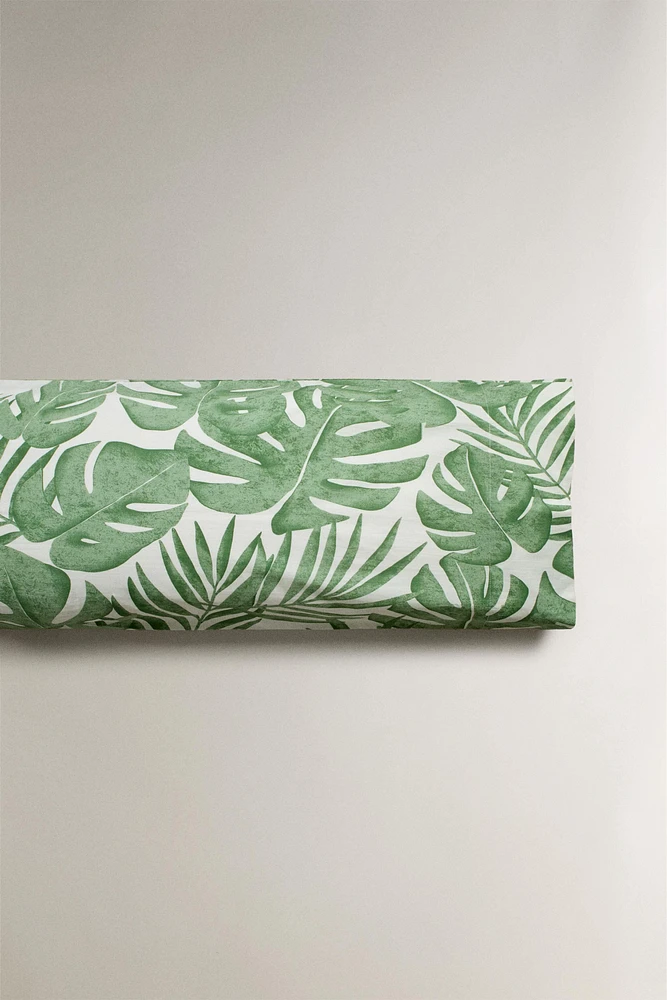 TROPICAL LEAVES PRINT PILLOWCASE