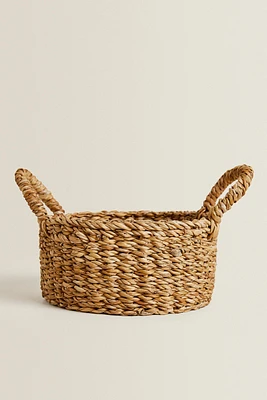 BRAIDED BASKET WITH HANDLES