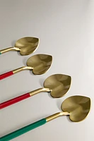 SET OF CHRISTMAS HEART DESSERT SPOONS (SET OF 4)