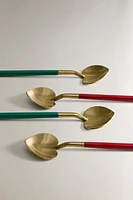 SET OF CHRISTMAS HEART DESSERT SPOONS (SET OF 4)