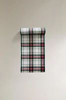 SET OF CHECK COTTON CHRISTMAS NAPKINS ROLL (SET OF 20)