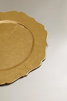 PLAIN CHRISTMAS SIDE PLATE WITH SCALLOPED EDGE