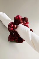 SET OF CHRISTMAS LEAF NAPKIN RINGS (SET OF 4)