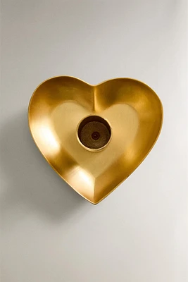 CHRISTMAS METAL HEART TEALIGHT HOLDER