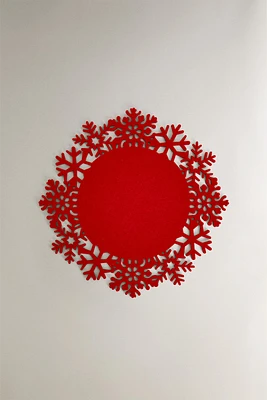 CHRISTMAS SNOWFLAKE FELT PLACEMAT