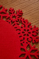 CHRISTMAS SNOWFLAKE FELT PLACEMAT