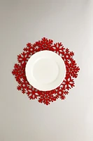 CHRISTMAS SNOWFLAKE FELT PLACEMAT