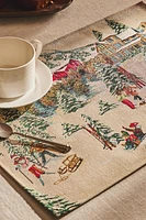 CHRISTMAS LANDSCAPE JACQUARD COTTON PLACEMAT