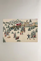 CHRISTMAS LANDSCAPE JACQUARD COTTON PLACEMAT