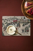 CHRISTMAS LANDSCAPE JACQUARD COTTON PLACEMAT