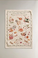 SET OF CHRISTMAS PRINT COTTON KITCHEN TOWELS (SET OF 2)